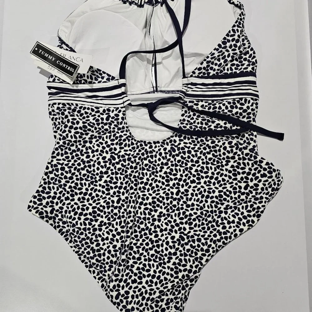 La Blanca Apulia Mio High Neck One-Piece Swimsuit Size 16W - Picture 9 of 10